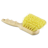 Utility Brush, Polypropylene Fill, 8 1-2" Long, Tan Handle
