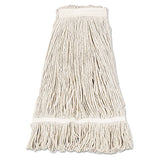 Mop Head, Pro Loop Web-tailband, Premium Standard Head, Cotton, 32-oz., White