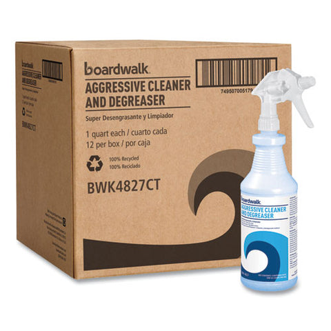 Aggressive Cleaner And Degreaser, Lemon Scent, 32 Oz Bottle, 12/carton