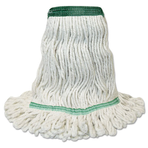 Mop Head, Premium Standard Head, Cotton-rayon Fiber, Medium, White