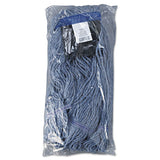 Mop Head, Loop-end, Cotton With Scrub Pad, Large, 12-carton