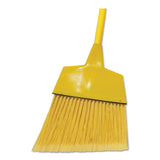 Poly Fiber Angled-head Lobby Brooms, 55", Yellow Metal Handle, 12-carton