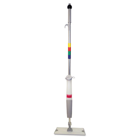 Bucketless Microfiber Mop System, 5 X 18 Head, 59" Handle, Blue-gray
