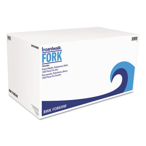 Heavyweight Polystyrene Cutlery, Fork, White, 1000-carton