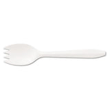 Mediumweight Polypropylene Cutlery, Spork, White, 1000-carton