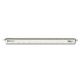 Adjustable Triangular Scale Aluminum Architects Ruler, 12", Silver