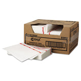 Food Service Towels, 13 X 21, Cotton, White-red, 150-carton