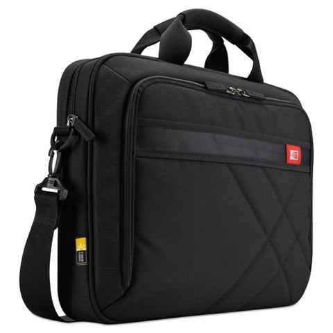 Diamond 15.6" Briefcase, 16.1" X 3.1" X 11.4", Black