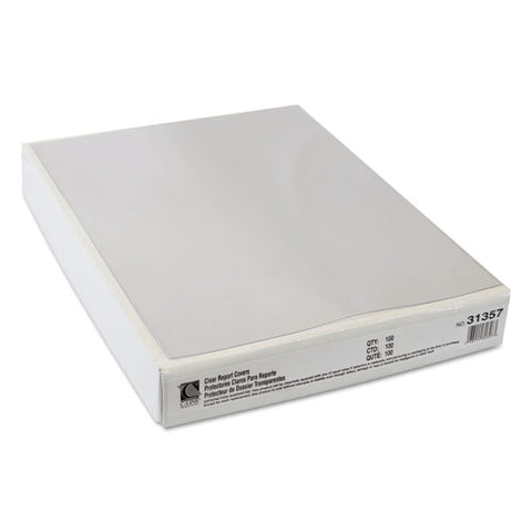 Report Covers, Vinyl, Clear, 8 1-2 X 11, 100-bx