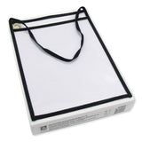 1-pocket Shop Ticket Holder W-strap, Black Stitching, 75-sheet, 9 X 12, 15-box