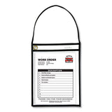 1-pocket Shop Ticket Holder W-strap, Black Stitching, 75-sheet, 9 X 12, 15-box