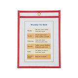 Stitched Shop Ticket Holders, Top Load, Super Heavy, Clear, 6" X 9" Inserts, 25-box