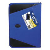 Expanding File W- Zipper Closure, 2" Expansion, 13 Sections, Letter Size, Blue