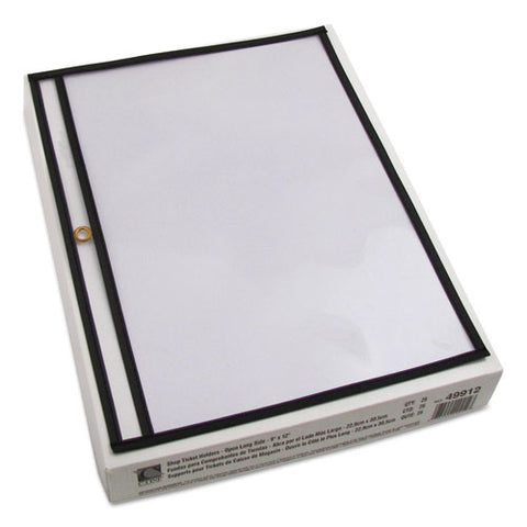 Shop Ticket Holders, Stitched, Both Sides Clear, 75 Sheets, 12 X 9, 25-box