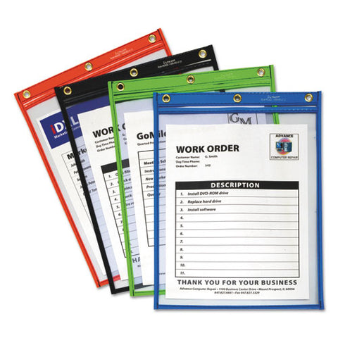 Heavy-duty Super Heavyweight Plus Stitched Shop Ticket Holders, Asst, 9x12, 20-bx