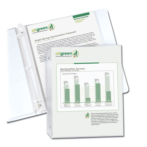 Recycled Polypropylene Sheet Protectors, Reduced Glare, 2", 11 X 8 1-2, 100-bx