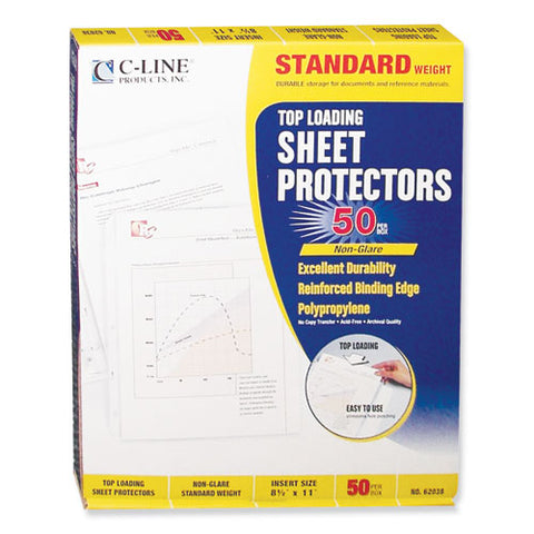 Standard Weight Polypropylene Sheet Protectors, Non-glare, 2", 11 X 8 1-2, 50-bx