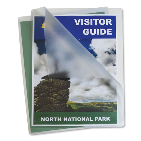 Deluxe Vinyl Project Folders, Letter Size, Clear, 50-box