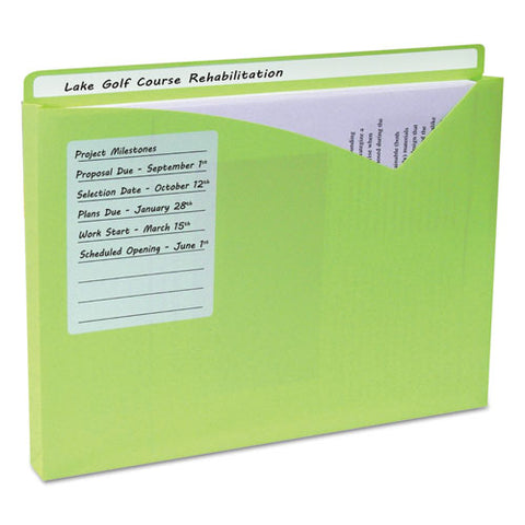 Write-on Poly File Jackets, Straight Tab, Letter Size, Assorted Colors, 10-pack