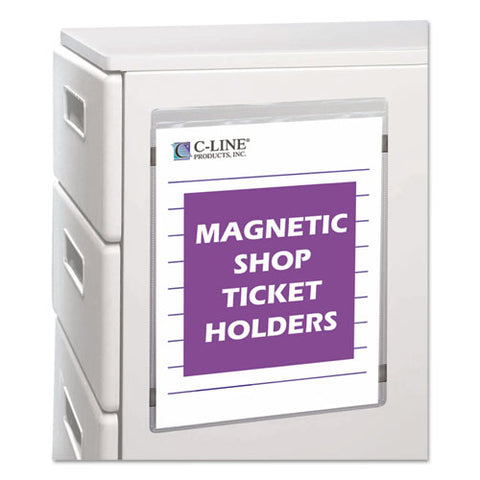 Magnetic Shop Ticket Holders, Super Heavyweight, 15 Sheets, 8 1-2 X 11, 15-bx