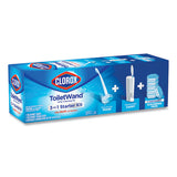 Toilet Wand Disposable Toilet Cleaning Kit: Handle, Caddy And Refills, 6-carton
