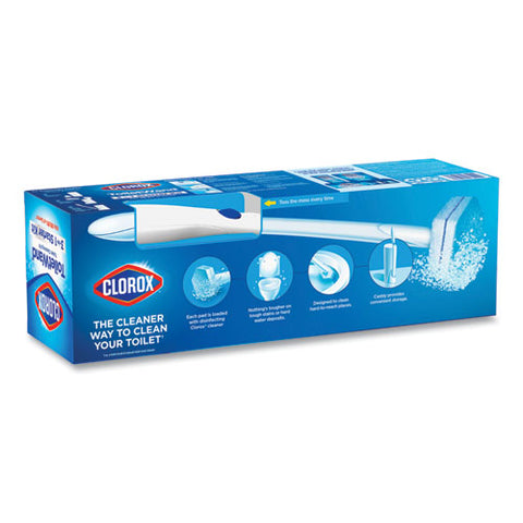 Toilet Wand Disposable Toilet Cleaning Kit: Handle, Caddy And Refills, 6-carton