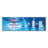 Toilet Wand Disposable Toilet Cleaning Kit: Handle, Caddy And Refills, 6-carton