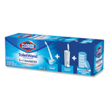 Toilet Wand Disposable Toilet Cleaning Kit: Handle, Caddy And Refills, 6-carton