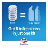Toilet Wand Disposable Toilet Cleaning Kit: Handle, Caddy And Refills, White