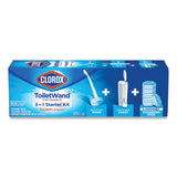 Toilet Wand Disposable Toilet Cleaning Kit: Handle, Caddy And Refills, White