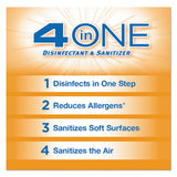 4-in-one Disinfectant And Sanitizer, Citrus, 14 Oz Aerosol Spray