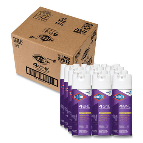 4 In One Disinfectant And Sanitizer, Lavender, 14 Oz Aerosol Spray, 12-carton