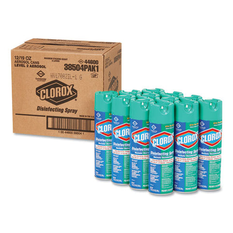Disinfecting Spray, Fresh, 19 Oz Aerosol Spray, 12-carton