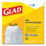 Tall Kitchen Drawstring Trash Bags, 13 Gal, 0.72 Mil, 24" X 27.38", Gray, 100-box