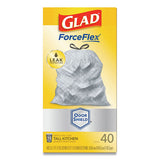 Tall Kitchen Drawstring Trash Bags, 13 Gal, 0.72 Mil, 23.75" X 24.88", White, 240-carton
