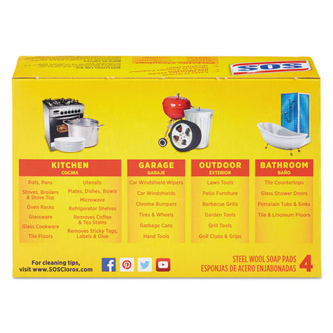 Steel Wool Soap Pad, 4-box, 24 Boxes-carton