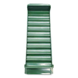 Stackable Plastic Coin Tray, Dimes, 3.75 X 11.5 X 1.5, Green, 2-pack