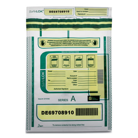 Deposit Bag, 9 X 12, 2 Mil Thick, Plastic, Clear, 100-pack