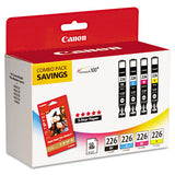 4546b007 (cli-226) Chromalife100+ Ink-paper Combo, Black-cyan-magenta-yellow