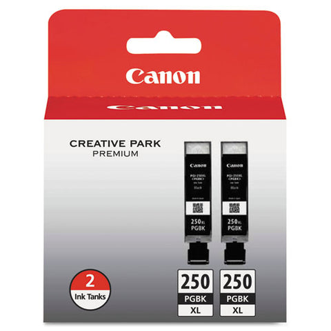 6432b004 (pgi-250xl) Chromalife100+ High-yield Ink, 500 Page-yield, Black, 2-pack