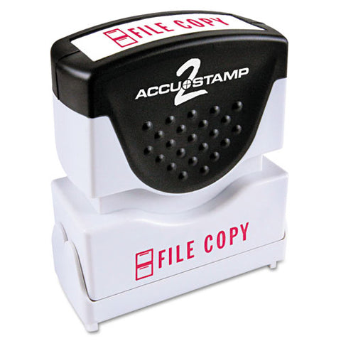 Pre-inked Shutter Stamp, Red, File Copy, 1 5-8 X 1-2