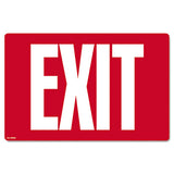 Glow-in-the-dark Safety Sign, Exit, 12 X 8, Red