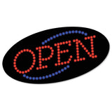 Led Open Sign, 10 1-2: X 20 1-8", Red And Blue Graphics