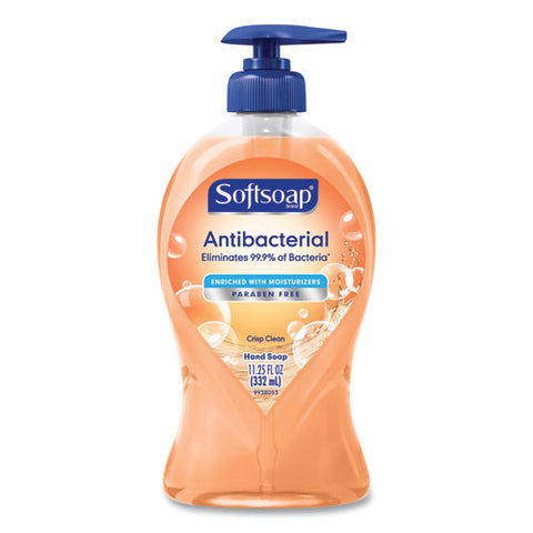 Antibacterial Hand Soap, Crisp Clean, 11.25 Oz Pump Bottle, 6-carton