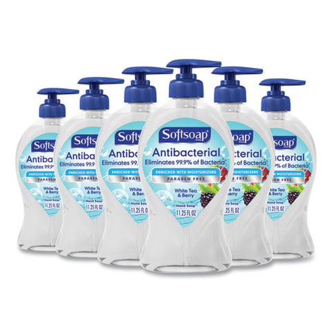 Antibacterial Hand Soap, White Tea And Berry Fusion, 11.25 Oz Pump Bottle, 6-carton