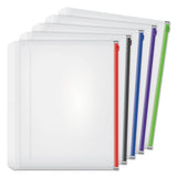 Expanding Zipper Binder Pocket, 11 X 8.5, Assorted Colors, 5-pack