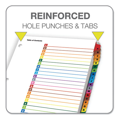 Onestep Printable Table Of Contents And Dividers, 26-tab, A To Z, 11 X 8.5, White, 1 Set