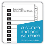 Onestep Printable Table Of Contents And Dividers, 12-tab, Jan. To Dec., 11 X 8.5, White, 1 Set