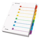 Onestep Printable Table Of Contents And Dividers, 8-tab, 1 To 8, 11 X 8.5, White, 1 Set