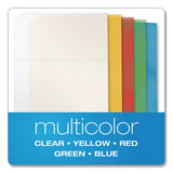 Poly Ring Binder Pockets, 11 X 8 1-2, Assorted Colors, 5-pack